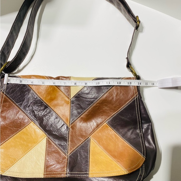 Global Design Concepts Vintage Women’s Leather Patchwork Crossbody Purse♦️ - Picture 9 of 13